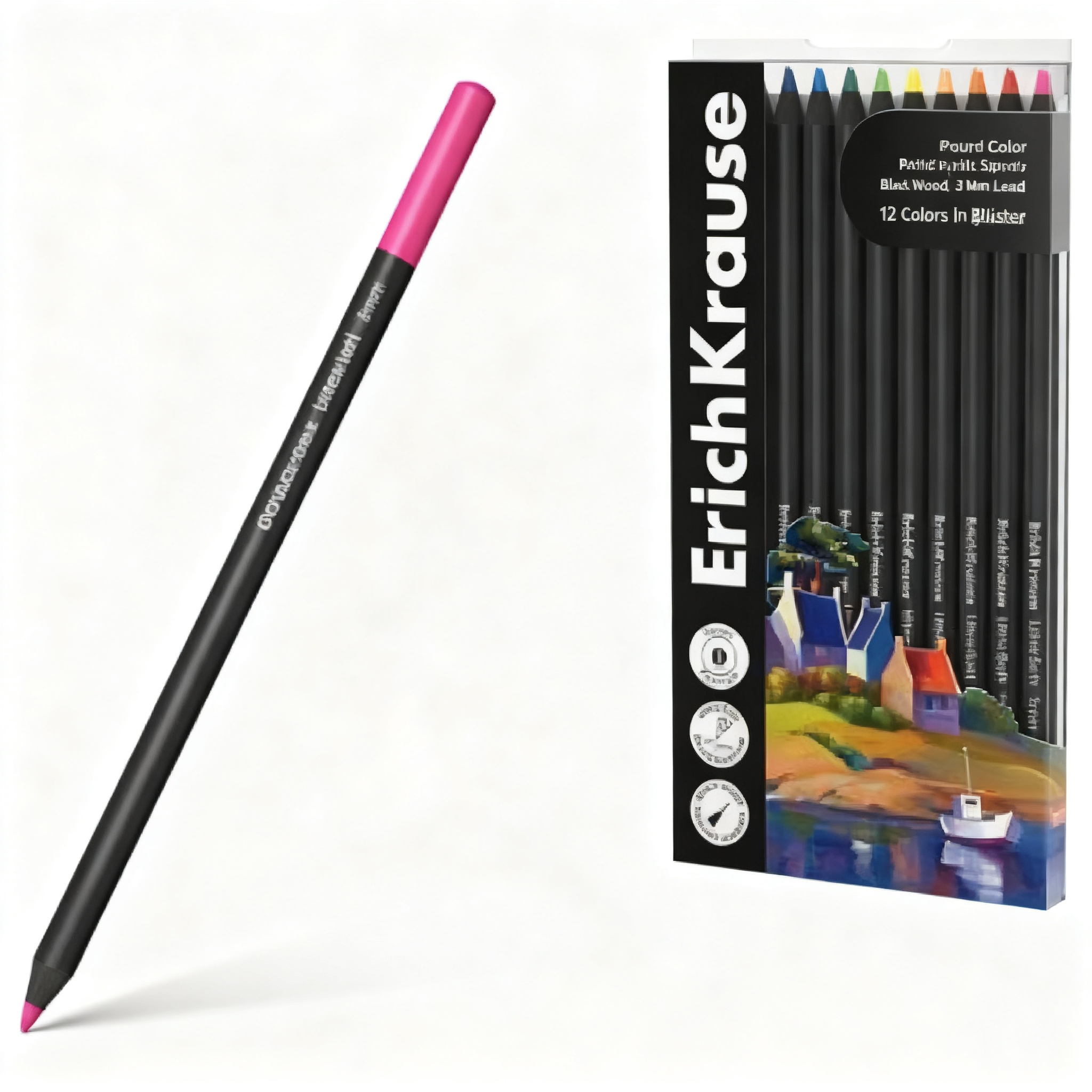 Wood Coloring Pencils - Pack of 12 #62936