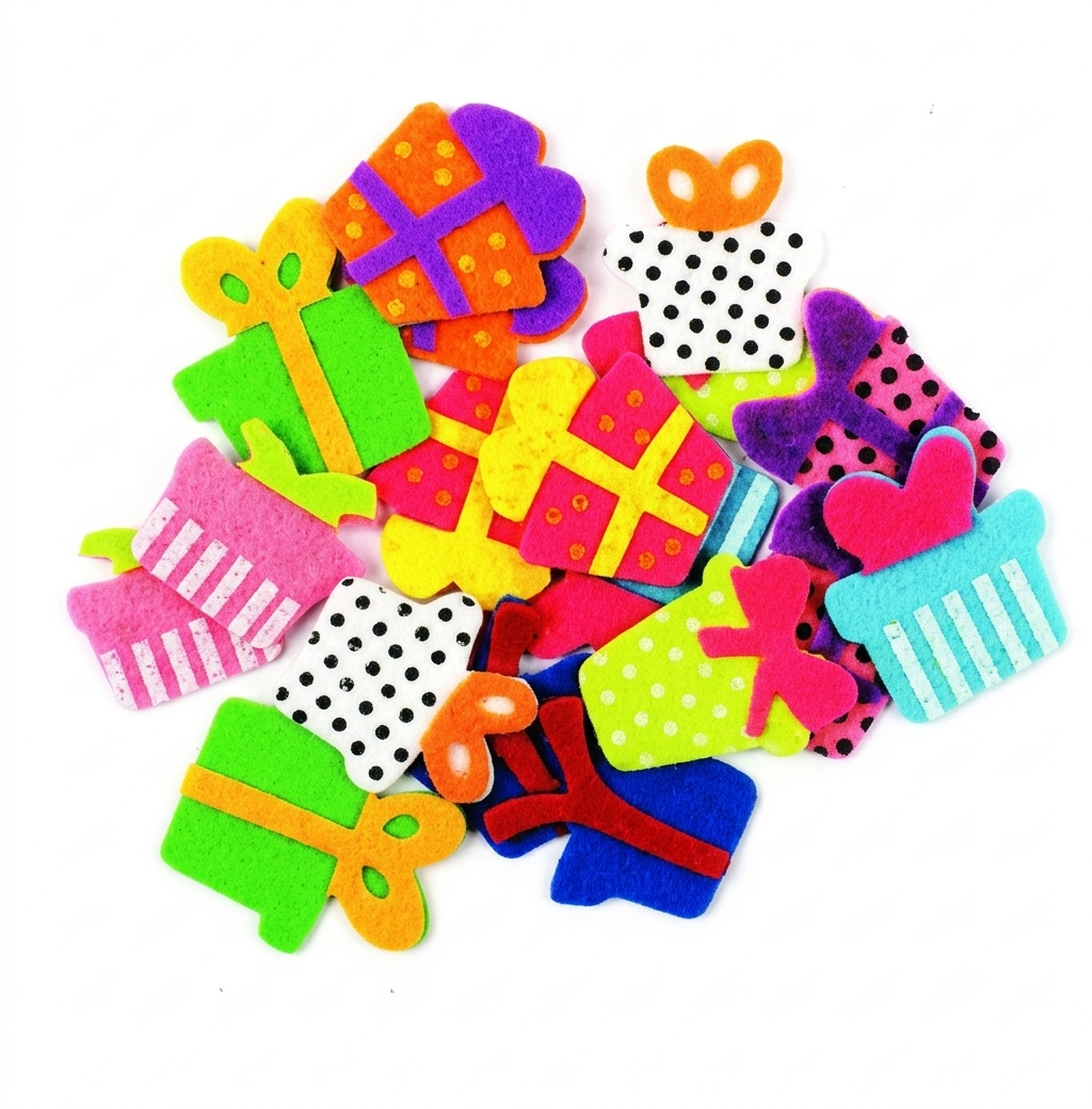Adhesive Felt Present Shapes- Pack of 18 #21008