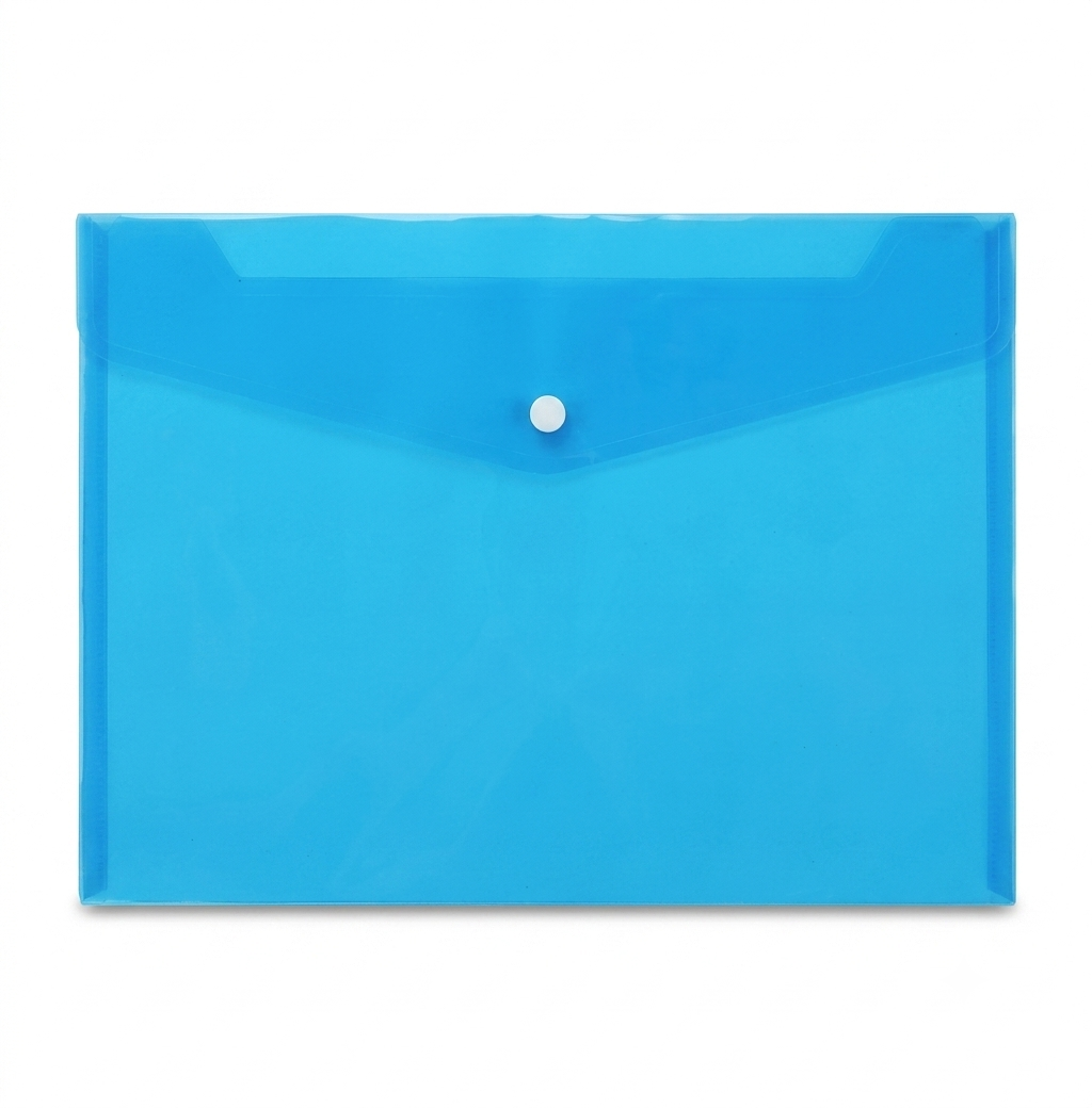 A4 Envelope File With Button #Mf0902-Bl
