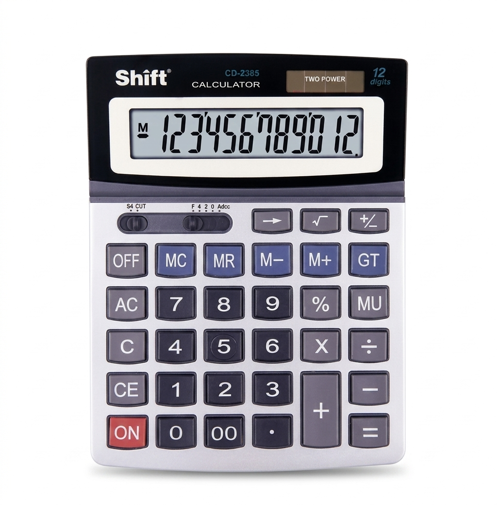 12 Digits Calculator Desktop  2Power #Sh2385