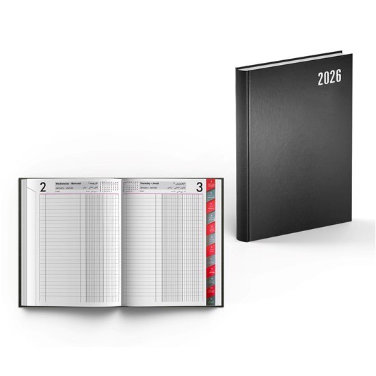 B5 Hard Cover Daily Diary With Monthly Tabs #747S.26