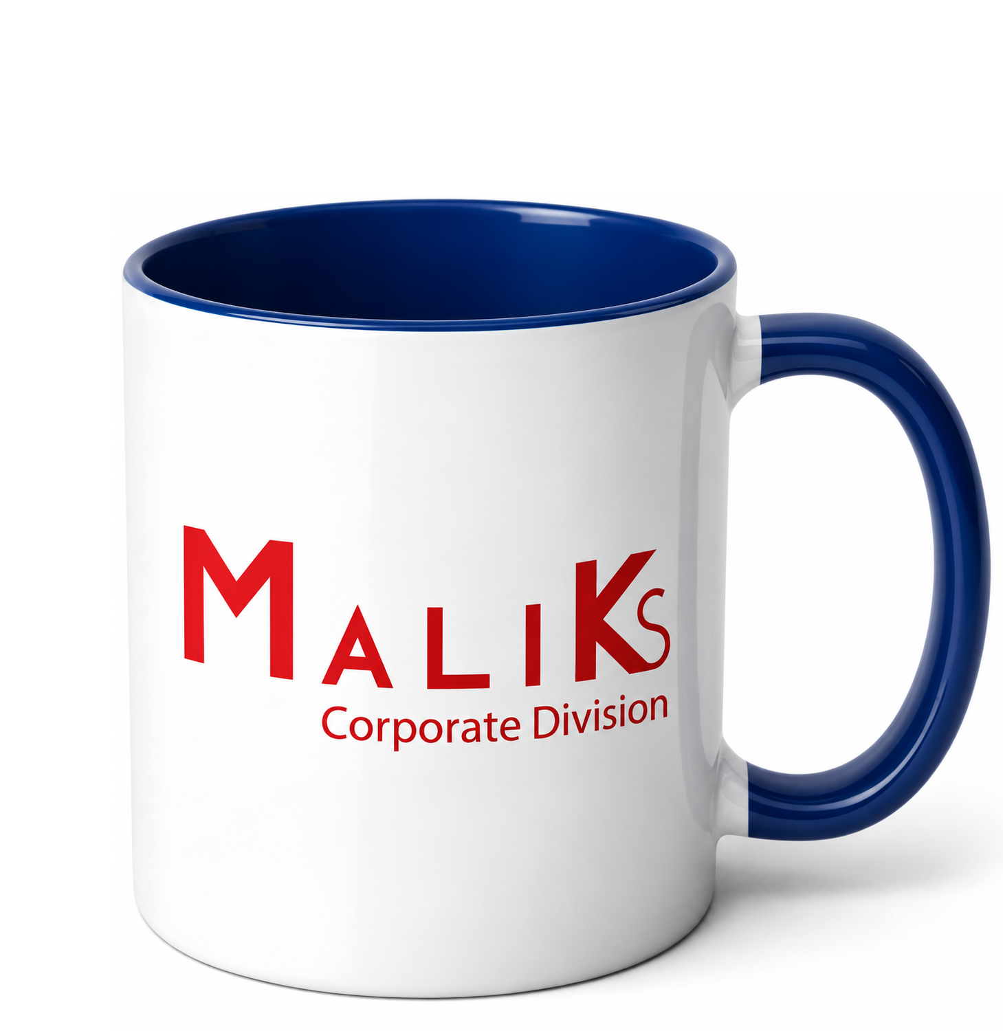 Ceramic Mug with Red Interior & Handle