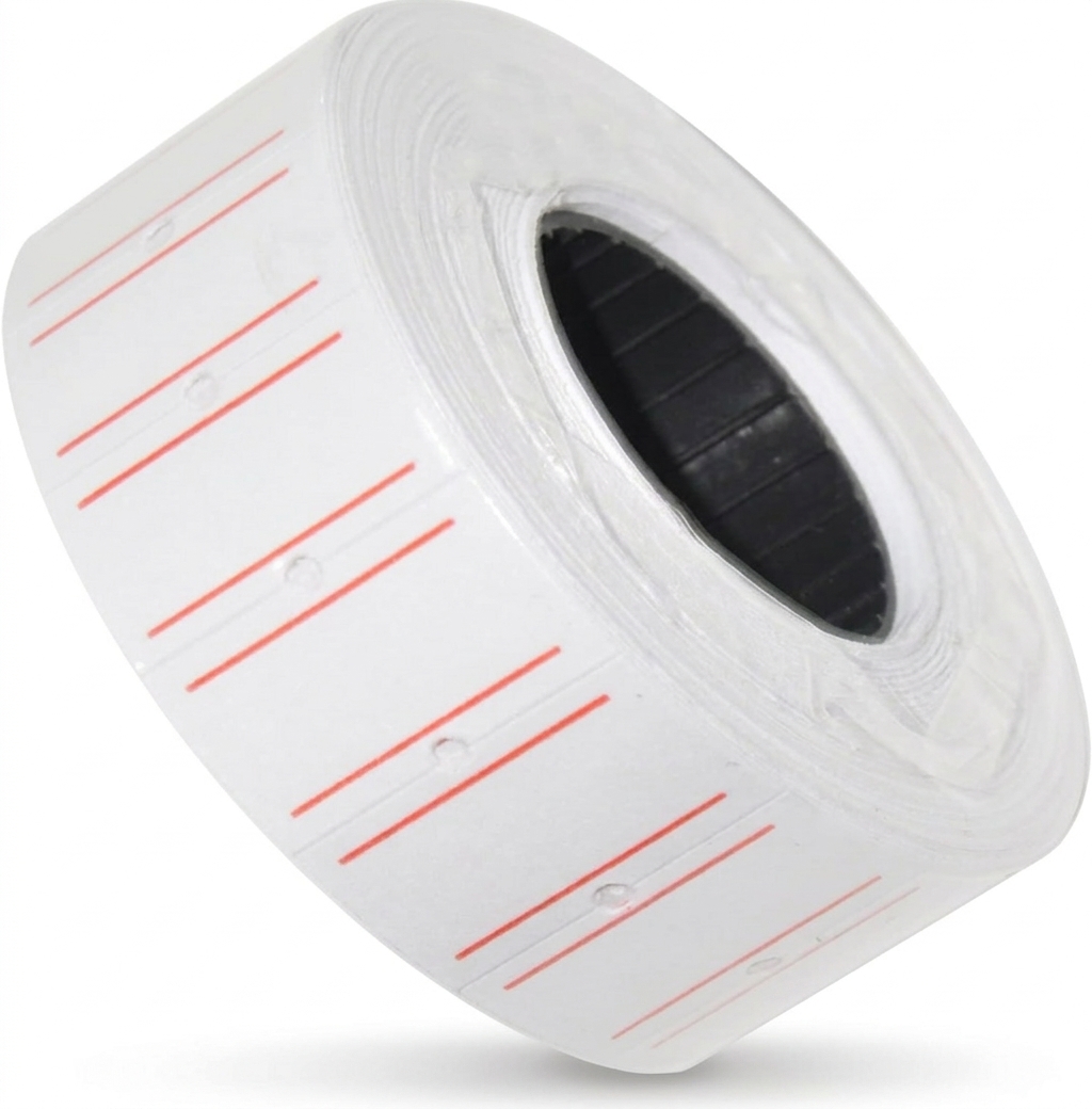 Removable White 1 Hole Label Roll - PB2 #81Rr