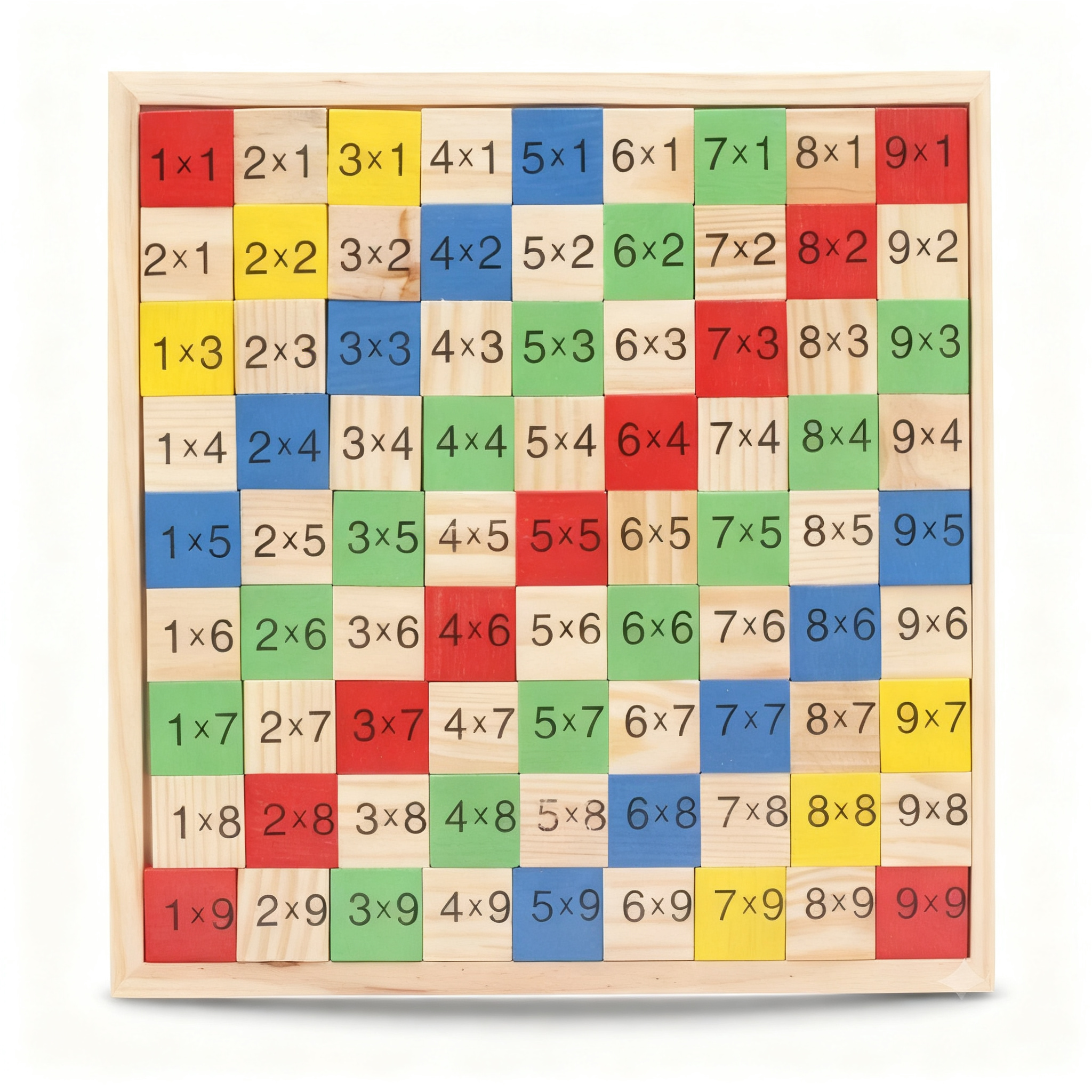 Wood Multiplication Table Learning Board #Mkt-0805