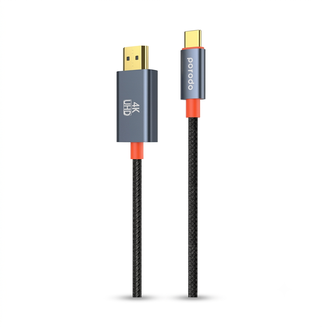 Woven Type-C to HDMI Cable - 2M #PD-CBL0016-BK
