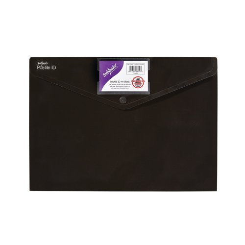 Black A4 Poly file With ID Slot #12491
