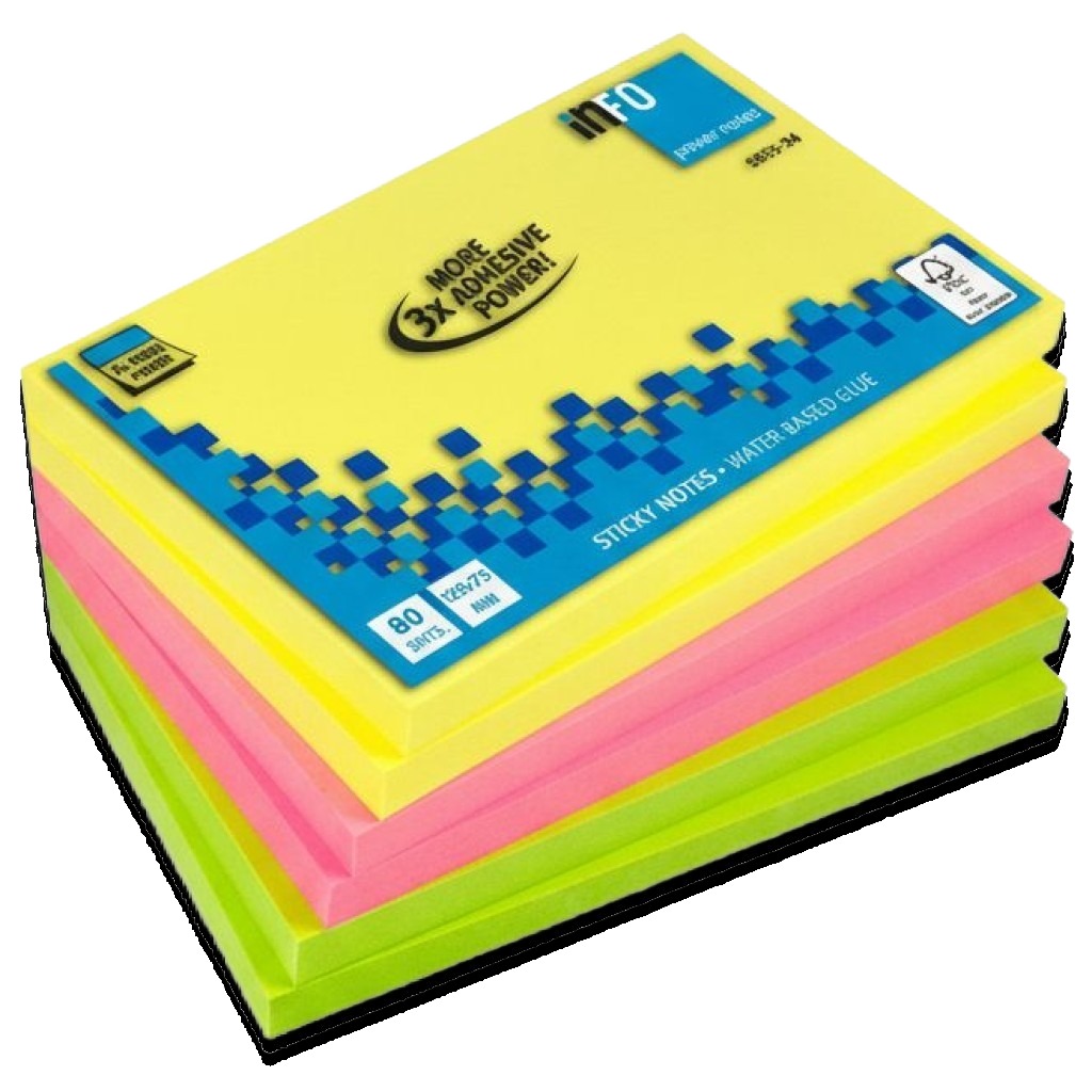 125x75 mm 100Sh Sticky Notes - Pack of 6 #585521
