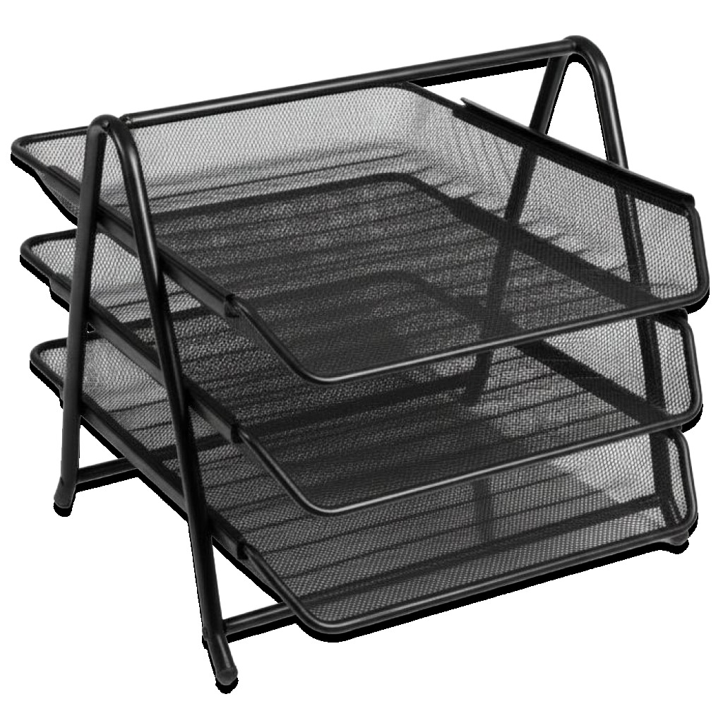 Black 3-Tier Mesh Paper Tray #Jm2001