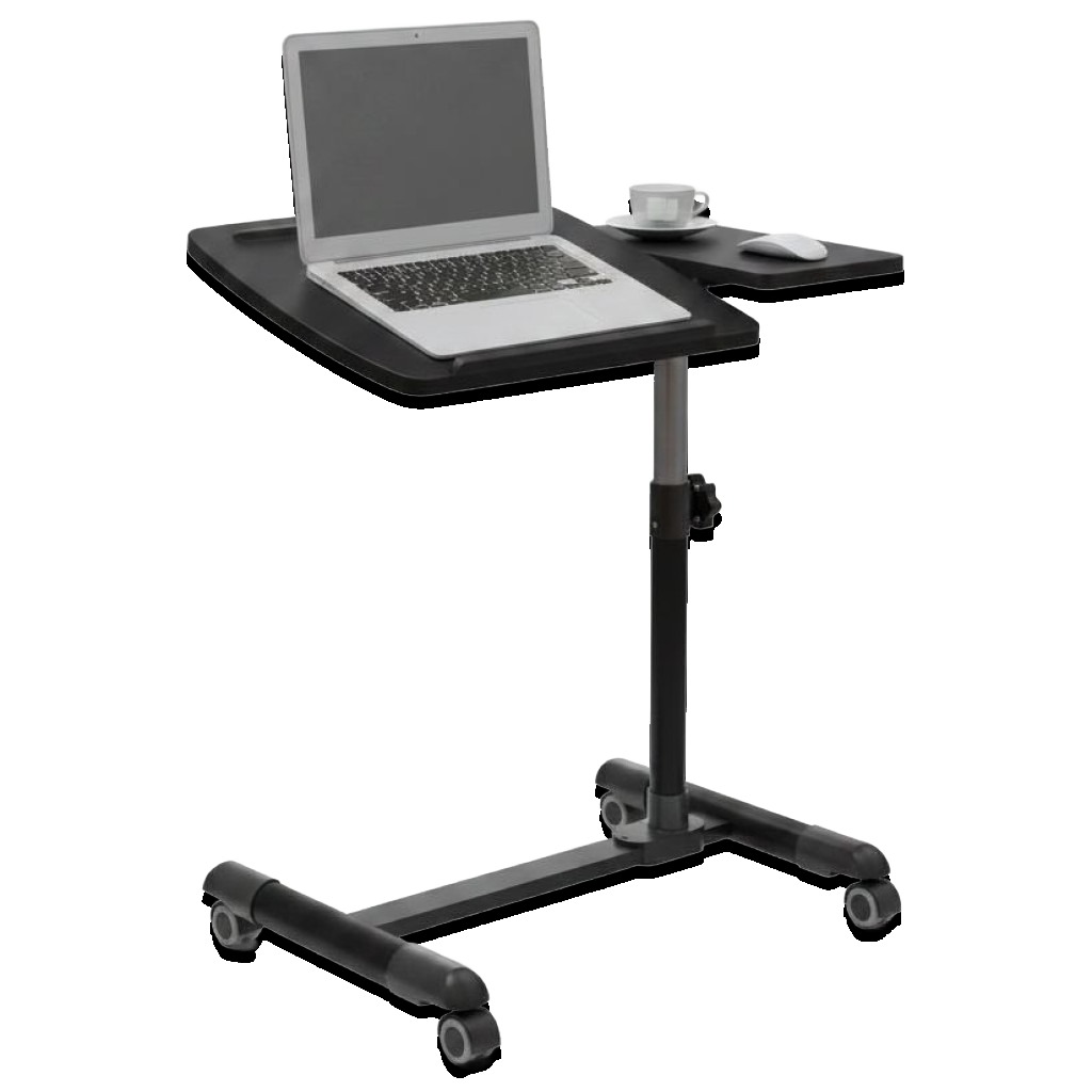 Black Laptop Table Stand With Wheels #Mlk-Cd-02