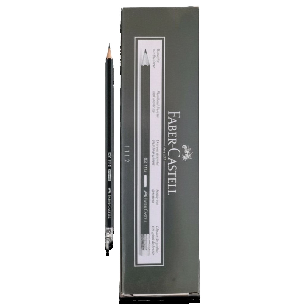 Black Lead  Graphite HB Pencil With Eraser - Pack  of 12#111200