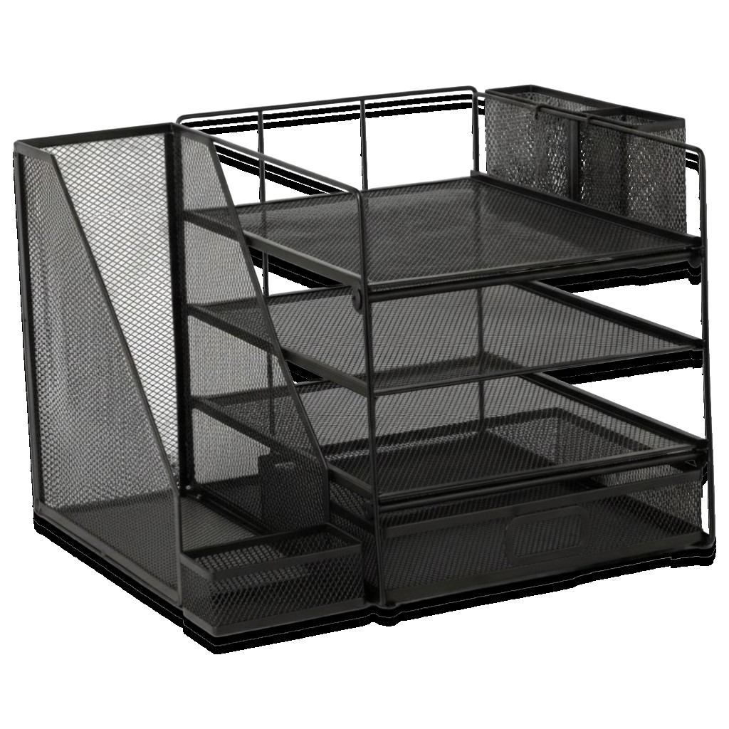 Black Mesh Metal Multi Function Desk Organizer #Wdn9039