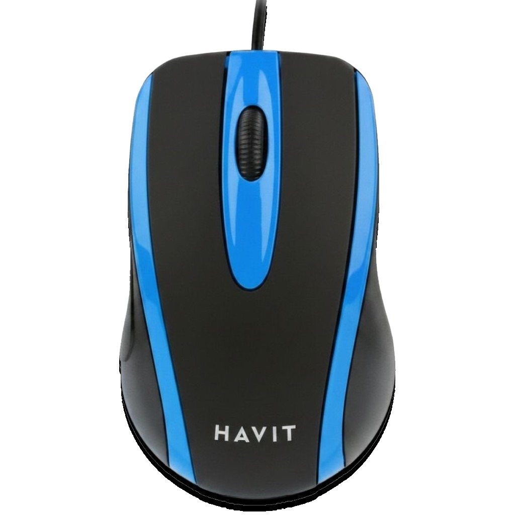 Black Wired Optical Mouse #HV-MS753