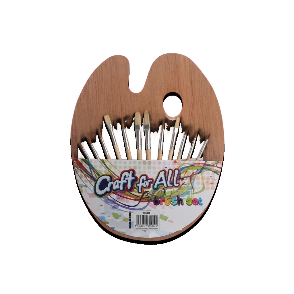 Brush Set in Wooden Pallet 12 Pieces
