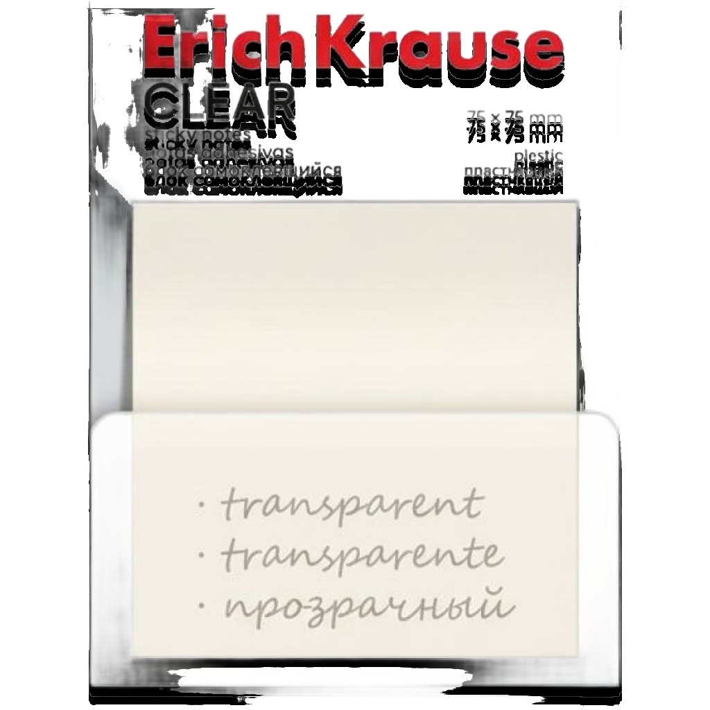 Clear Plastic 75x75 mm 50Sh Sticky Notes #61636