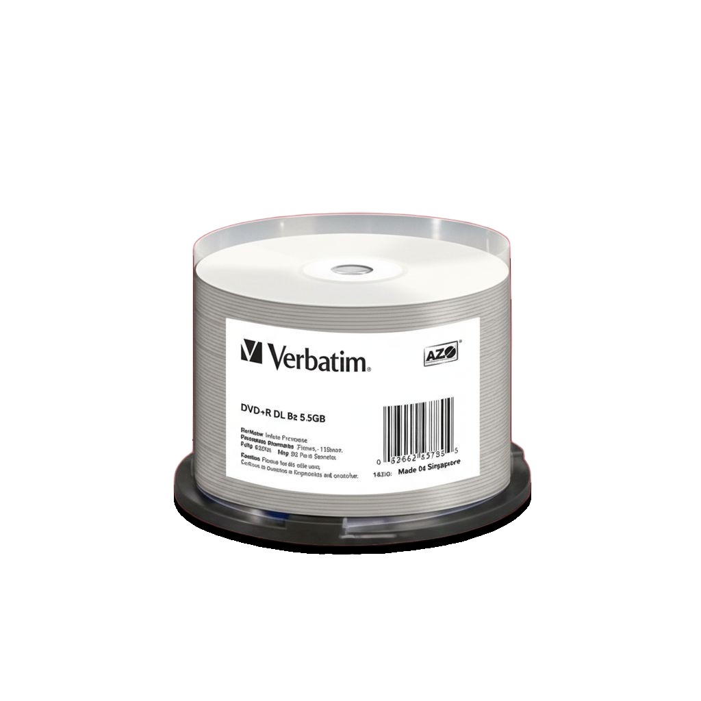 8.5 GB Spindle Double Layer Dvd+R -Pack of 50#43780