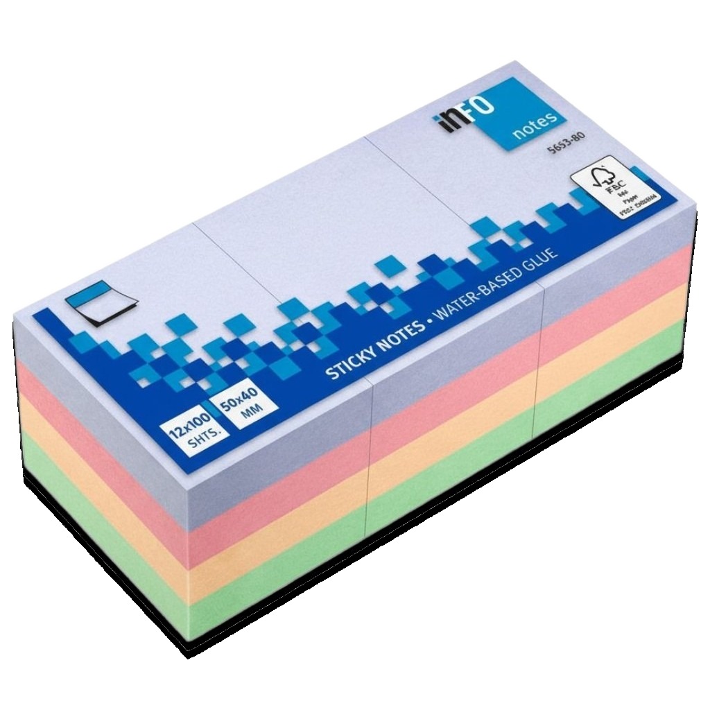 Harmony 50x40 mm Sticky Notes - Pack of 12 #565380