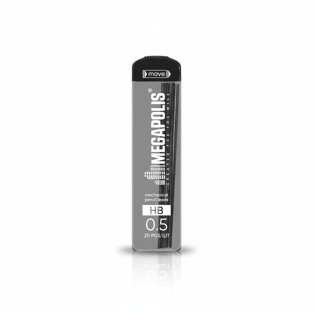 HB 0.5 mm Megapolis Mechanical Pencil Lead Refills - Pack of 20#20345