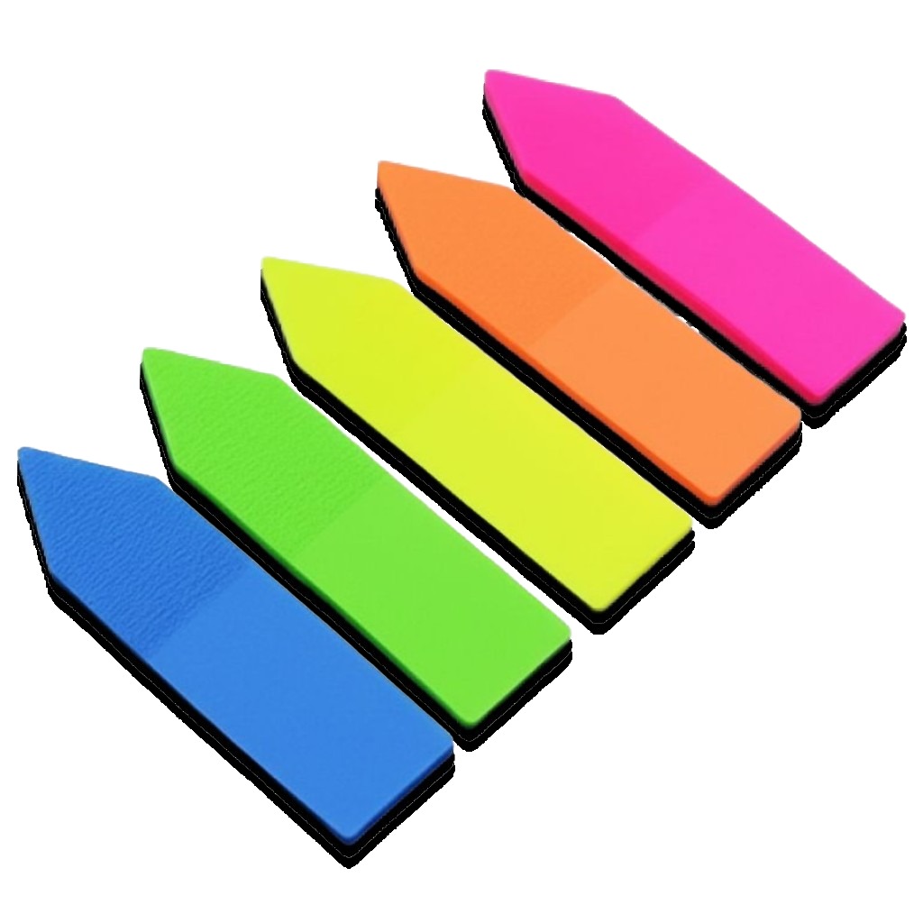 Neon 25Sh Arrow Shaped Index Page Marker 12X45 mm - Pack of 5 #Mf940447