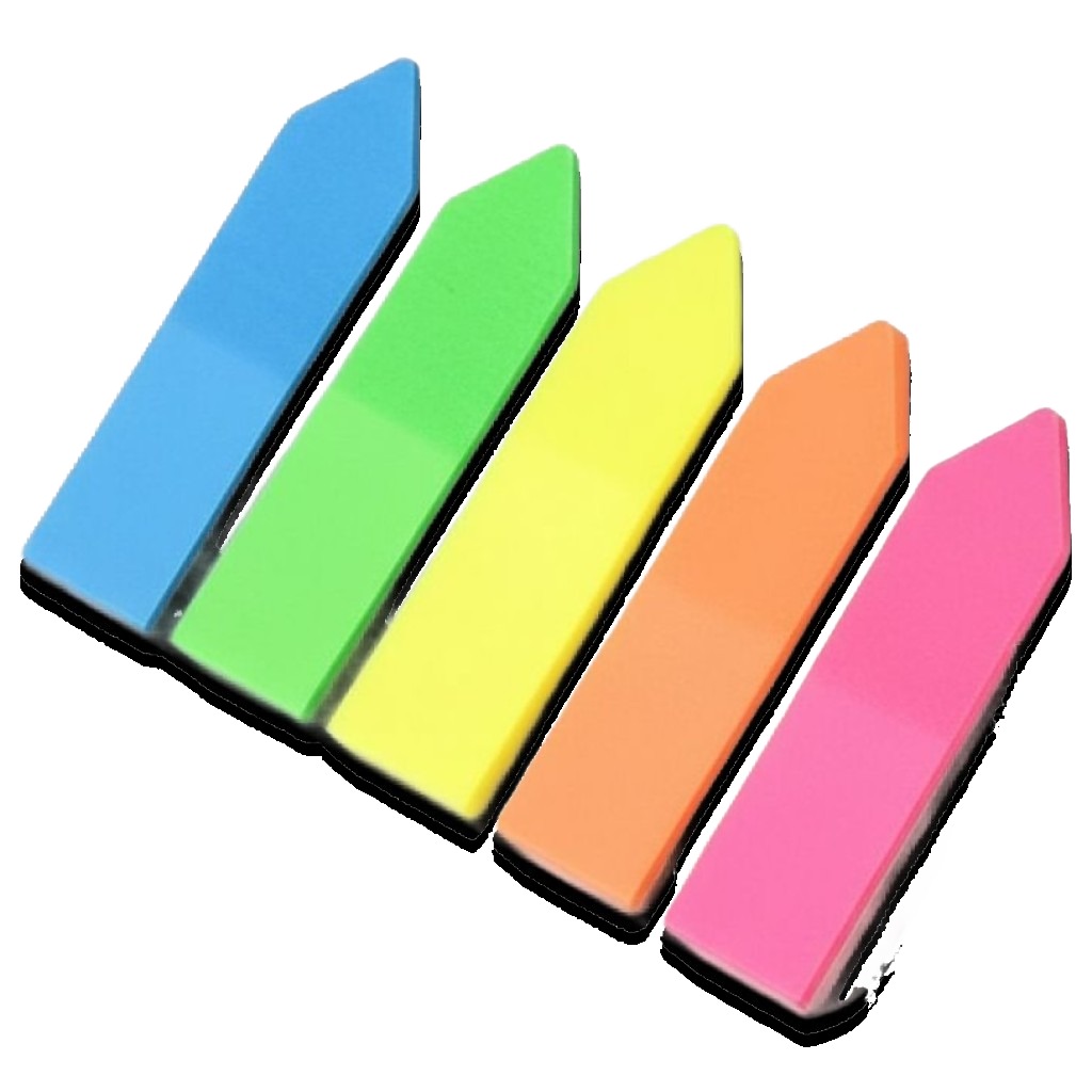 Neon 25Sh  Arrow Shaped Index Page Marker 12X50 mm - Pack of 5 #268209