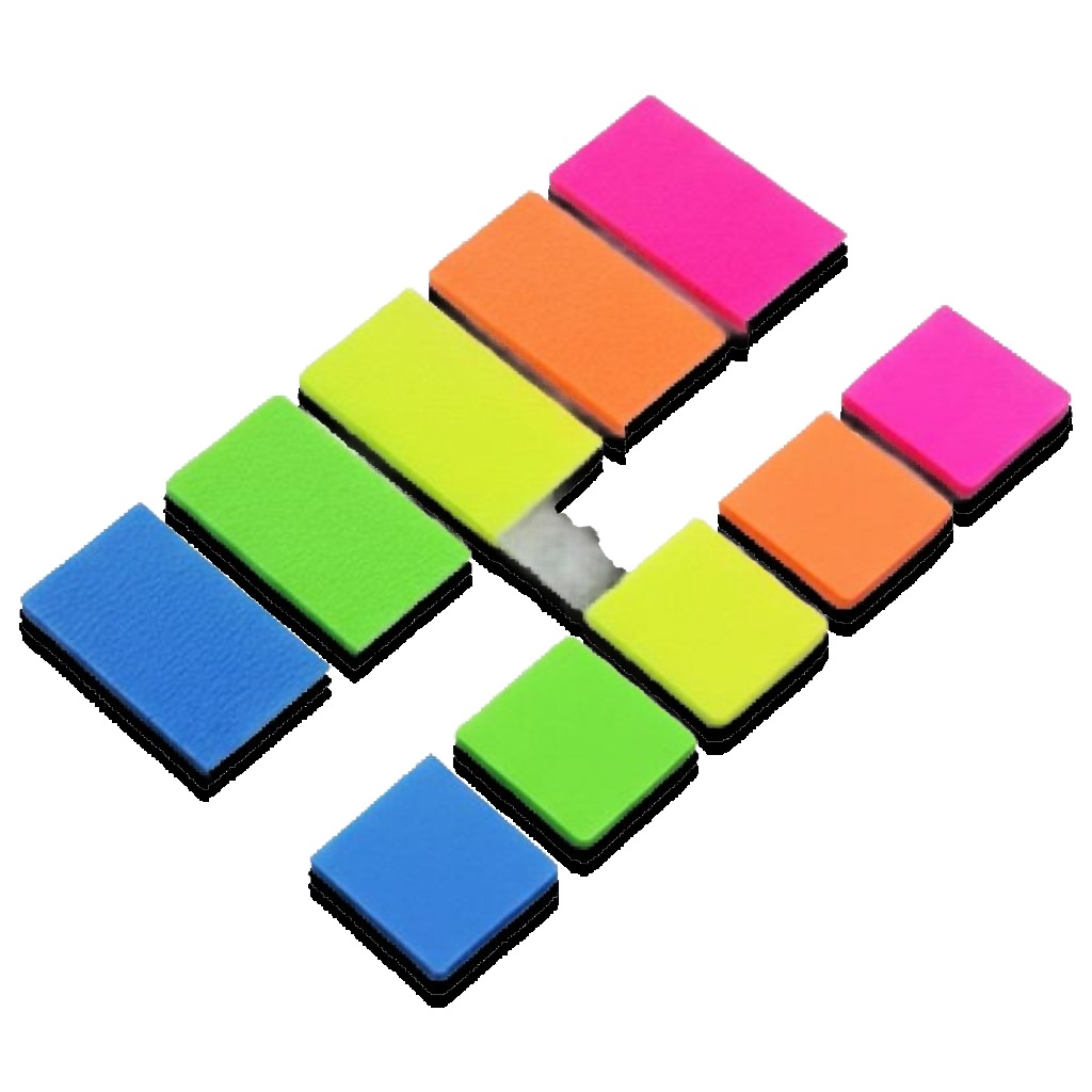 Neon 25Sh Index Sticky Page Marker 12x45 mm - pack of 5 #Mf940448