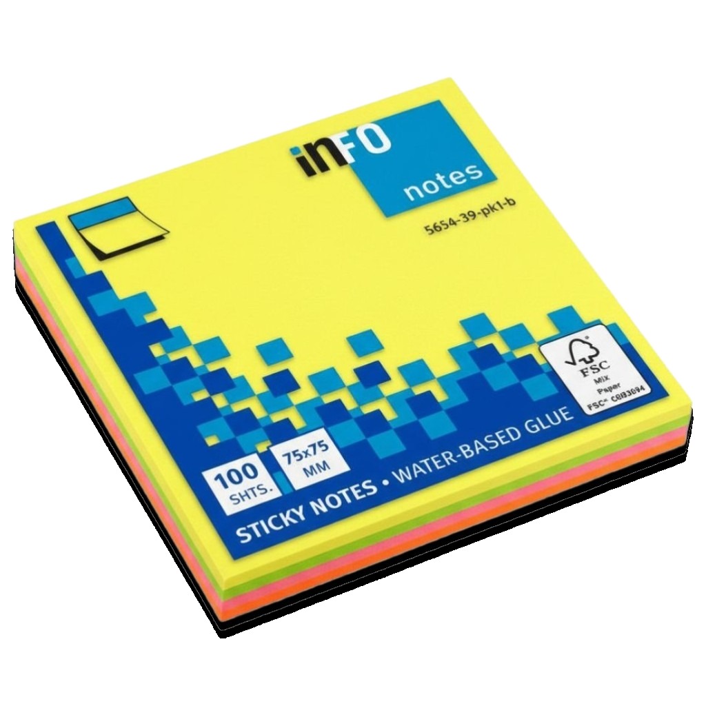 Neon 75x75 mm 320Sh Sticky Notes #565439