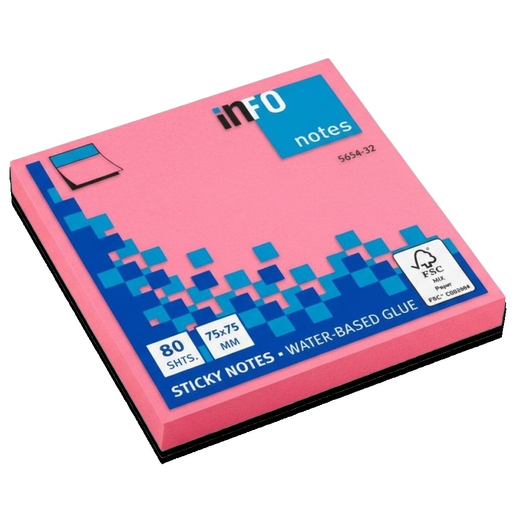 Neon 75x75 mm 80Sh Sticky Notes #5654