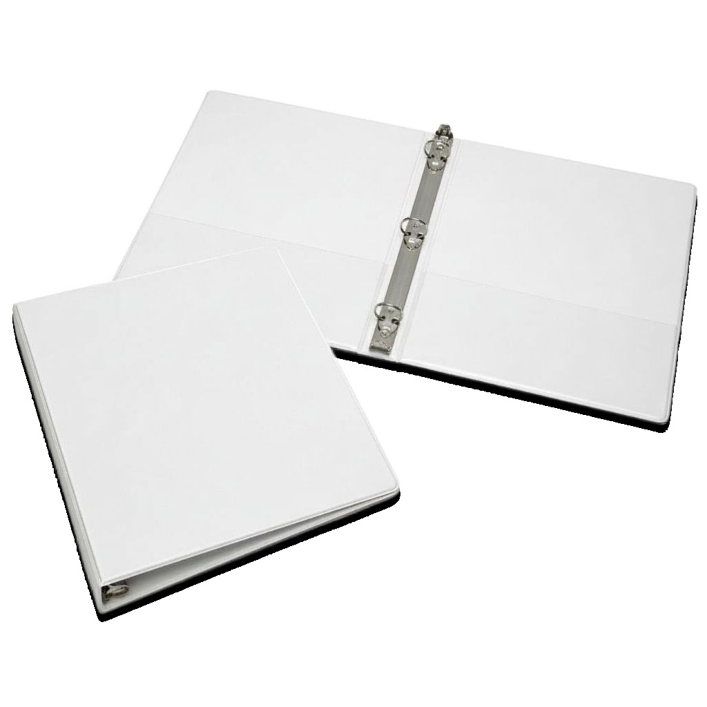 White 3-Ring 25 mm Binder #PM12688