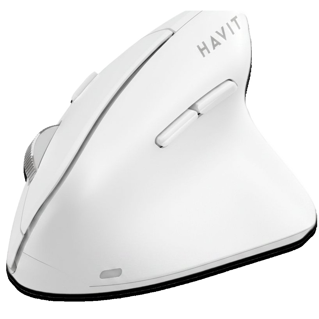 White Ergonomic Wireless Mouse #MS45WB