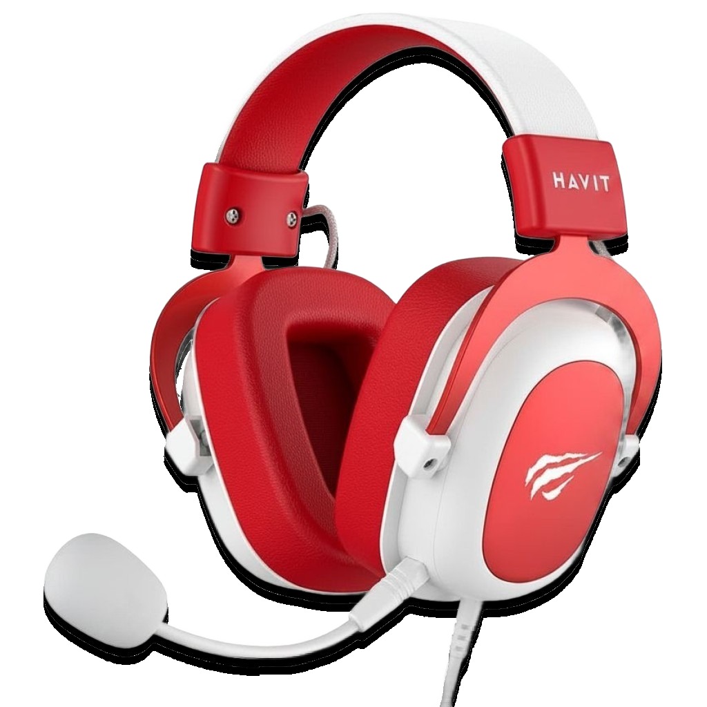 White Wired Headphone With Microphone #H2002d