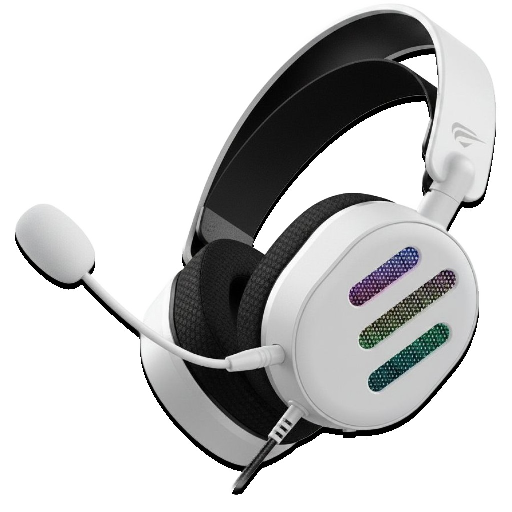 White Wired Headphone With Microphone #H2038U