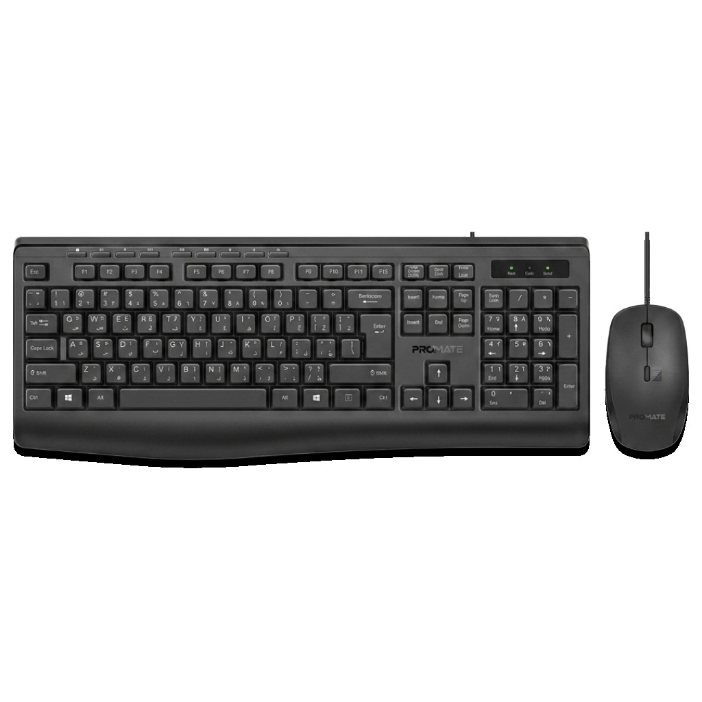 Wired Ergocomfort Keyboard And Mouse Combo With Media Keys #COMBO-CM4