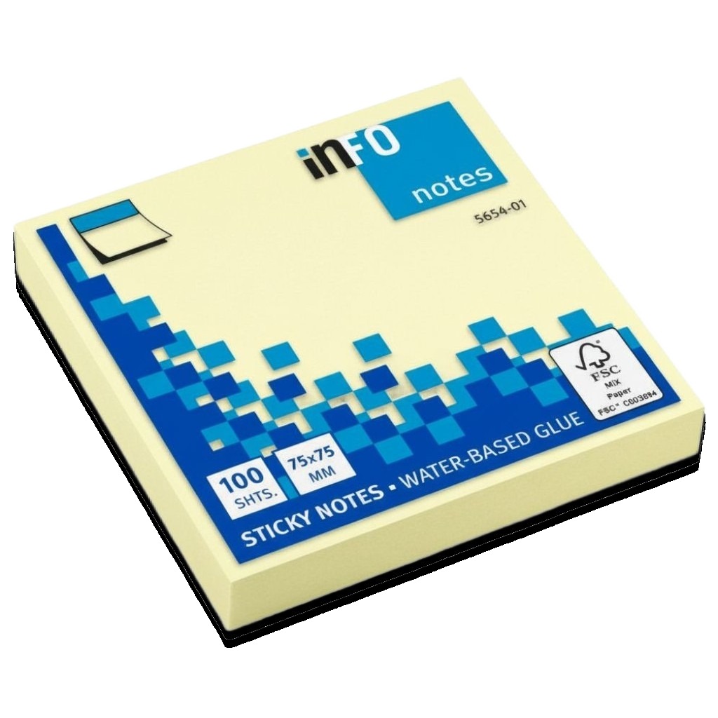 Yellow 75x75 mm 100Sh Sticky Notes #565401