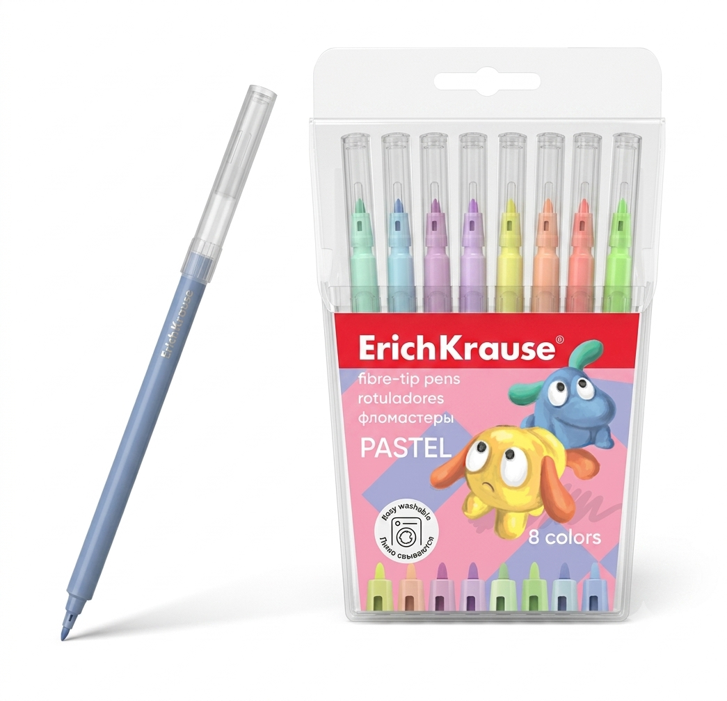 Pastel Fiber Tip Pens - Pack of 8 #56085