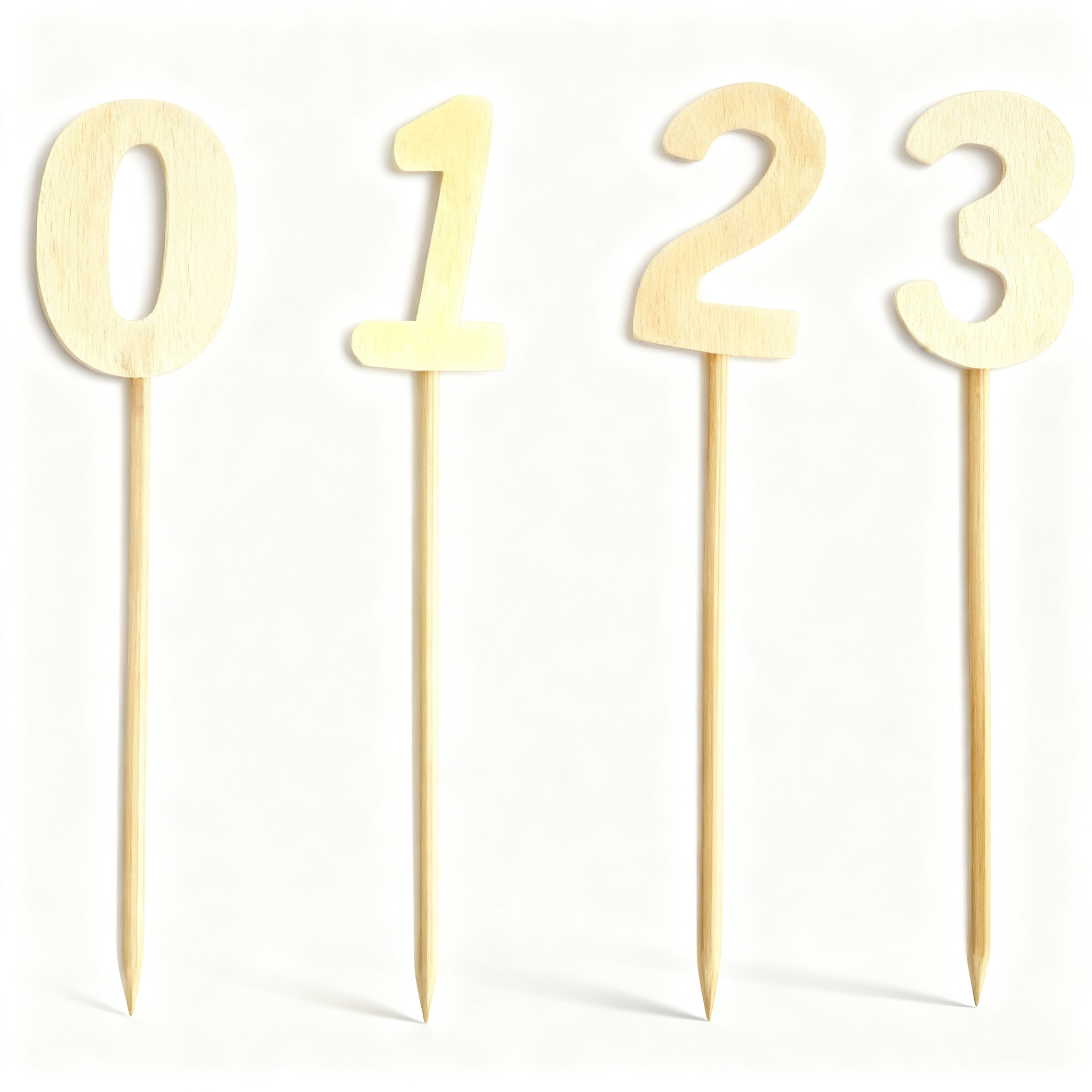 Wooden Number Sticks - H: 10cm #14Bs083