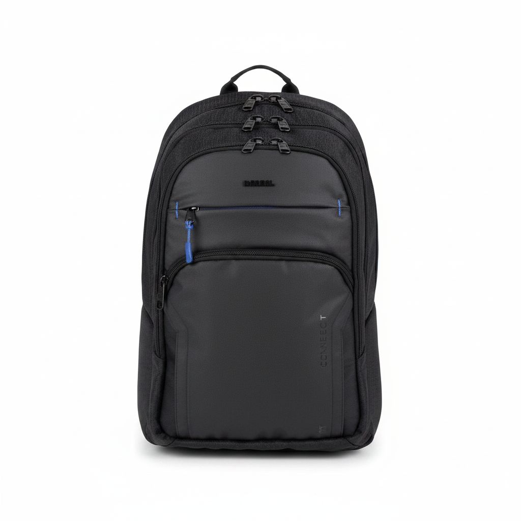 Black 15.6'' 3-Compartment Laptop Backpack#414193