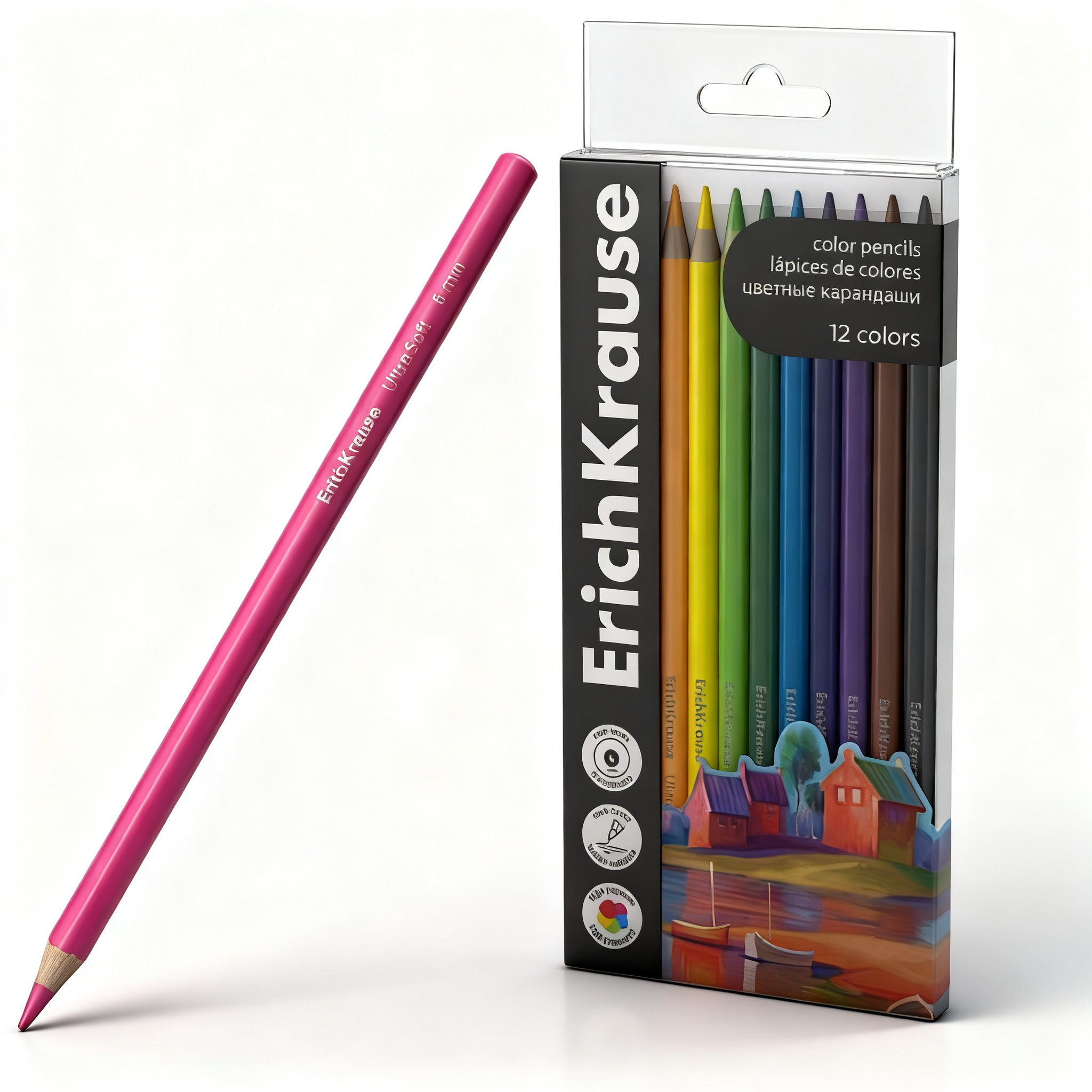 Wood Coloring Pencils - Pack of 12 #61824