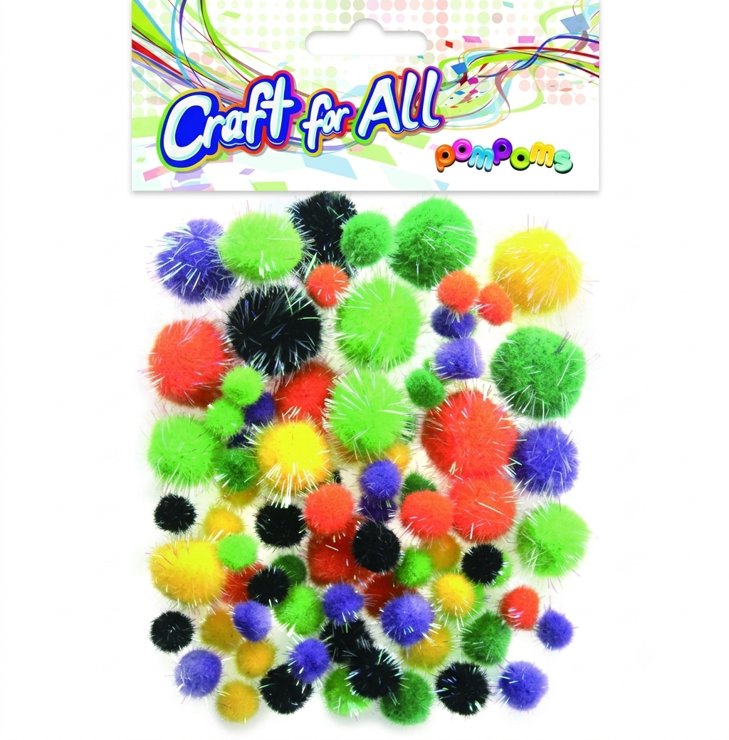 Assorted Glitter Pompons #Ca-124