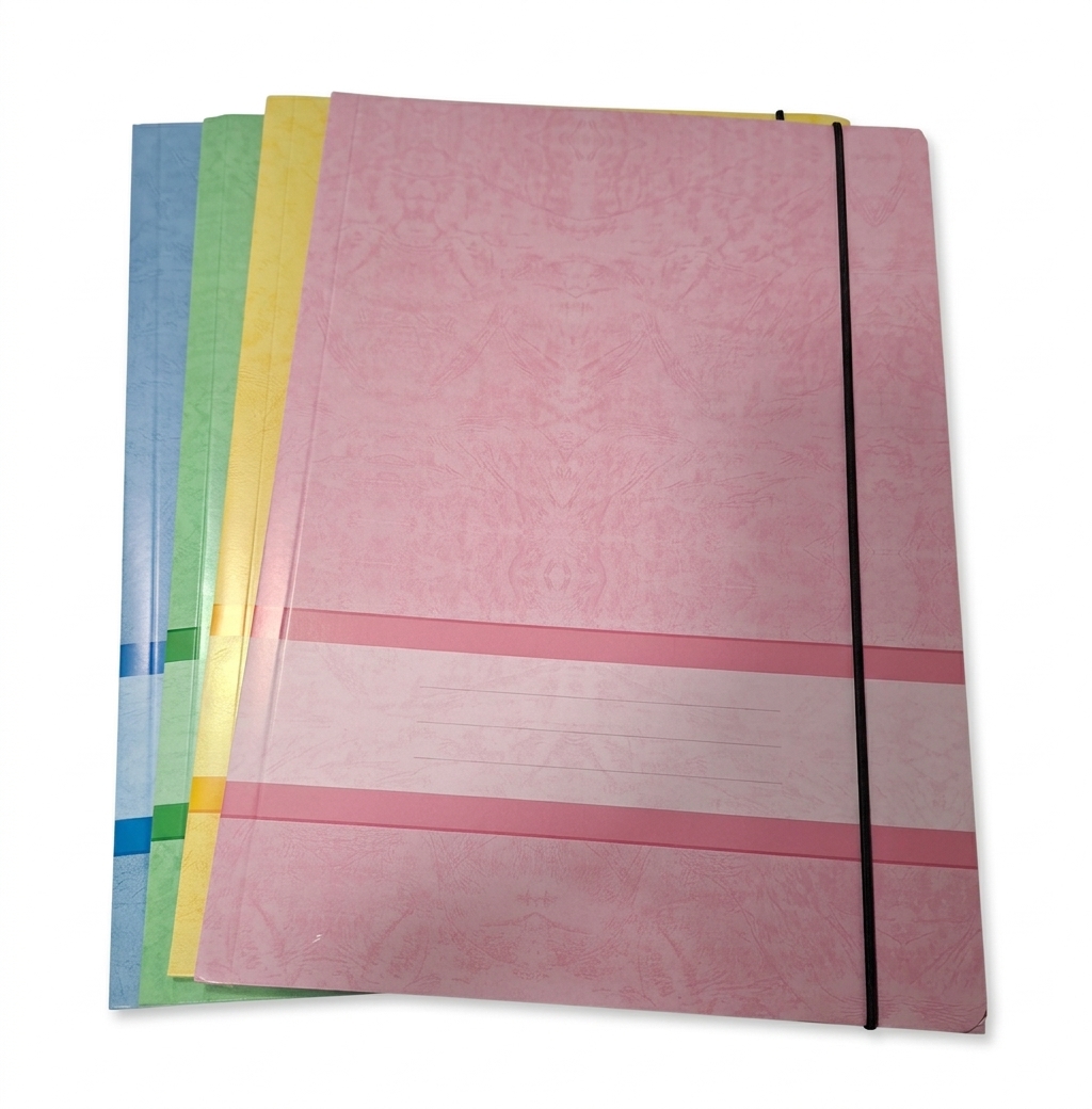 3 Flap F/C Carton File With Elastic 400G #FL01