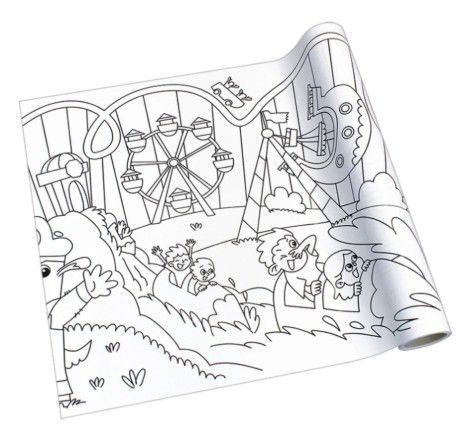 Kids Self Adhesive Coloring Roll Park Theme 30cm x 4M #8728-08-B