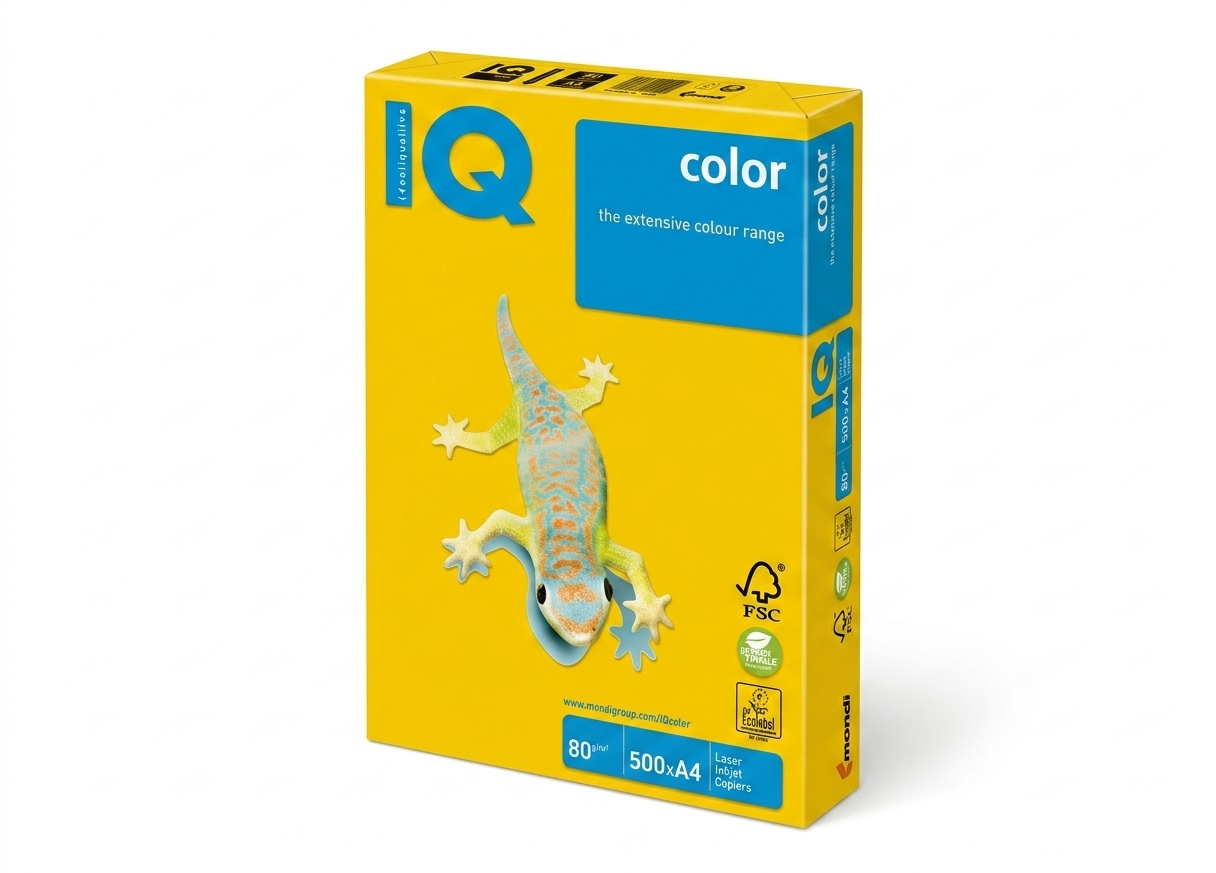 A4 80G Intensive Sun Yellow Paper - Pack of 500Sh #Sy40
