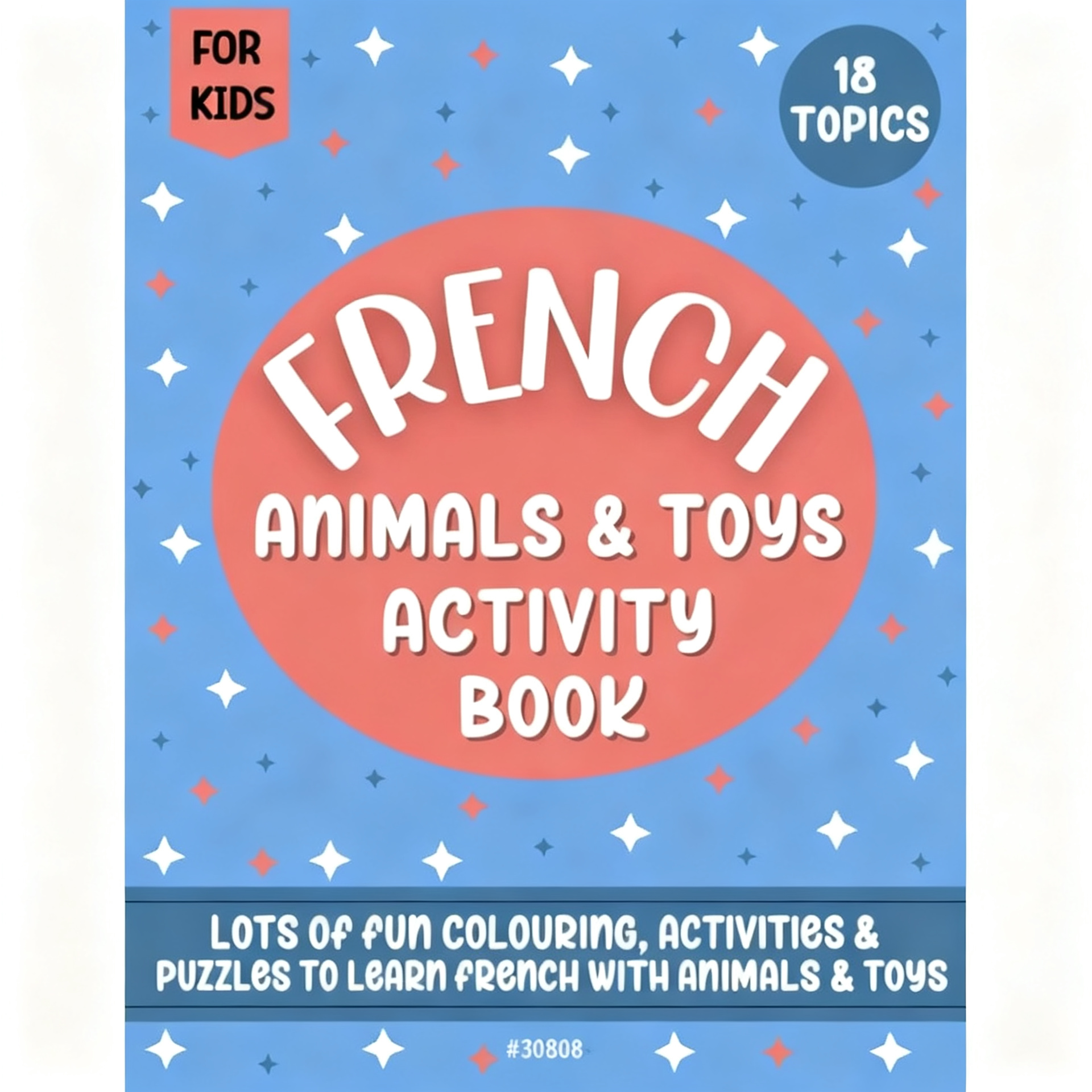 French Animals & Toys Activity Book #30808