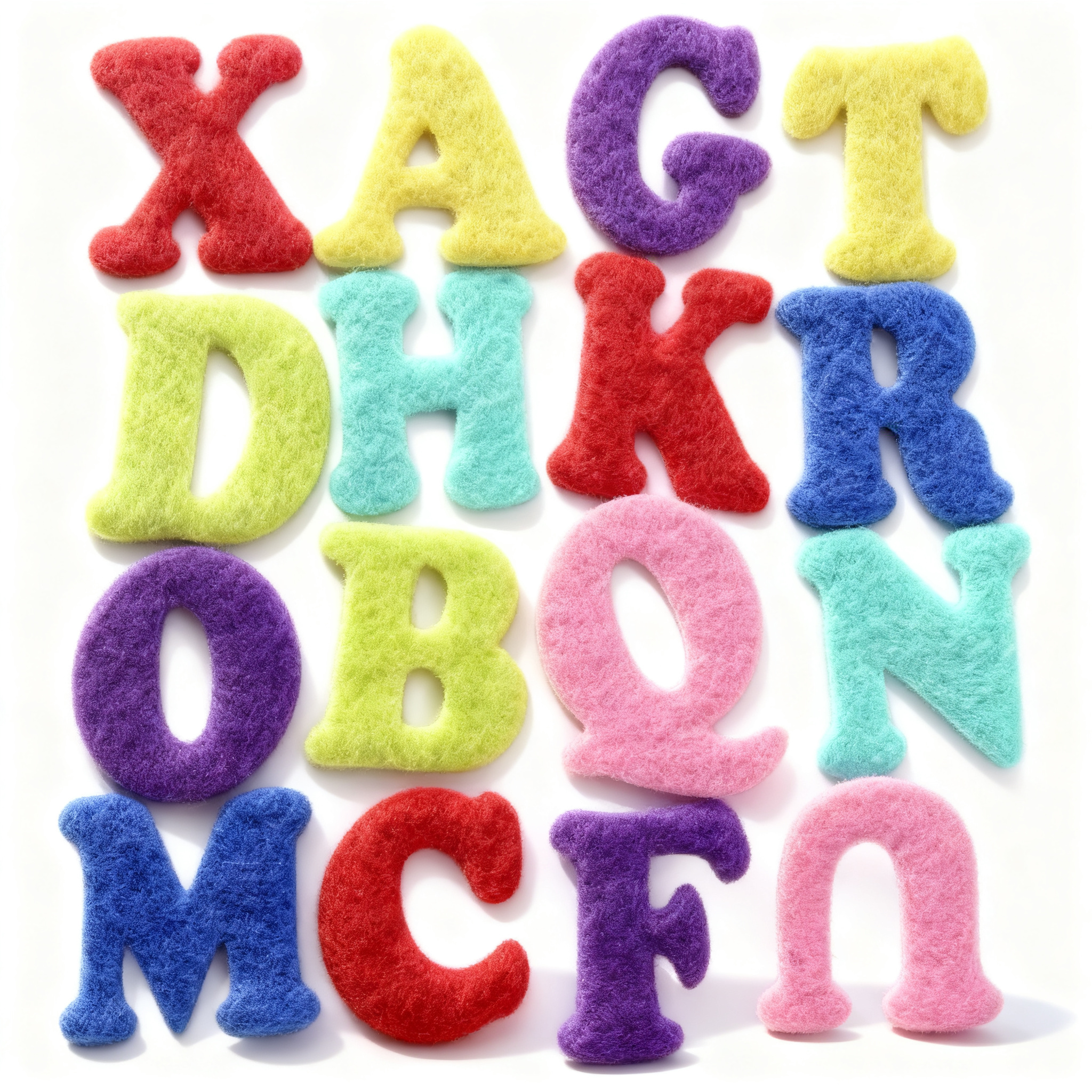 Alphabetical Felt Shapes - Pack of 104 Pc ##CA-493