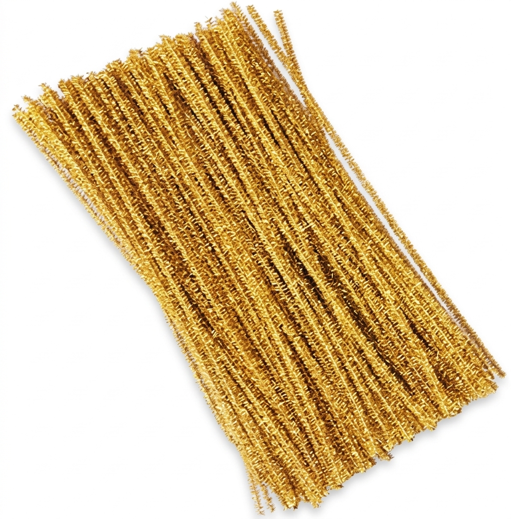 Glitter chenille stem Pipe Cleaner  0.6x30cm - Pack of 48 Pieces