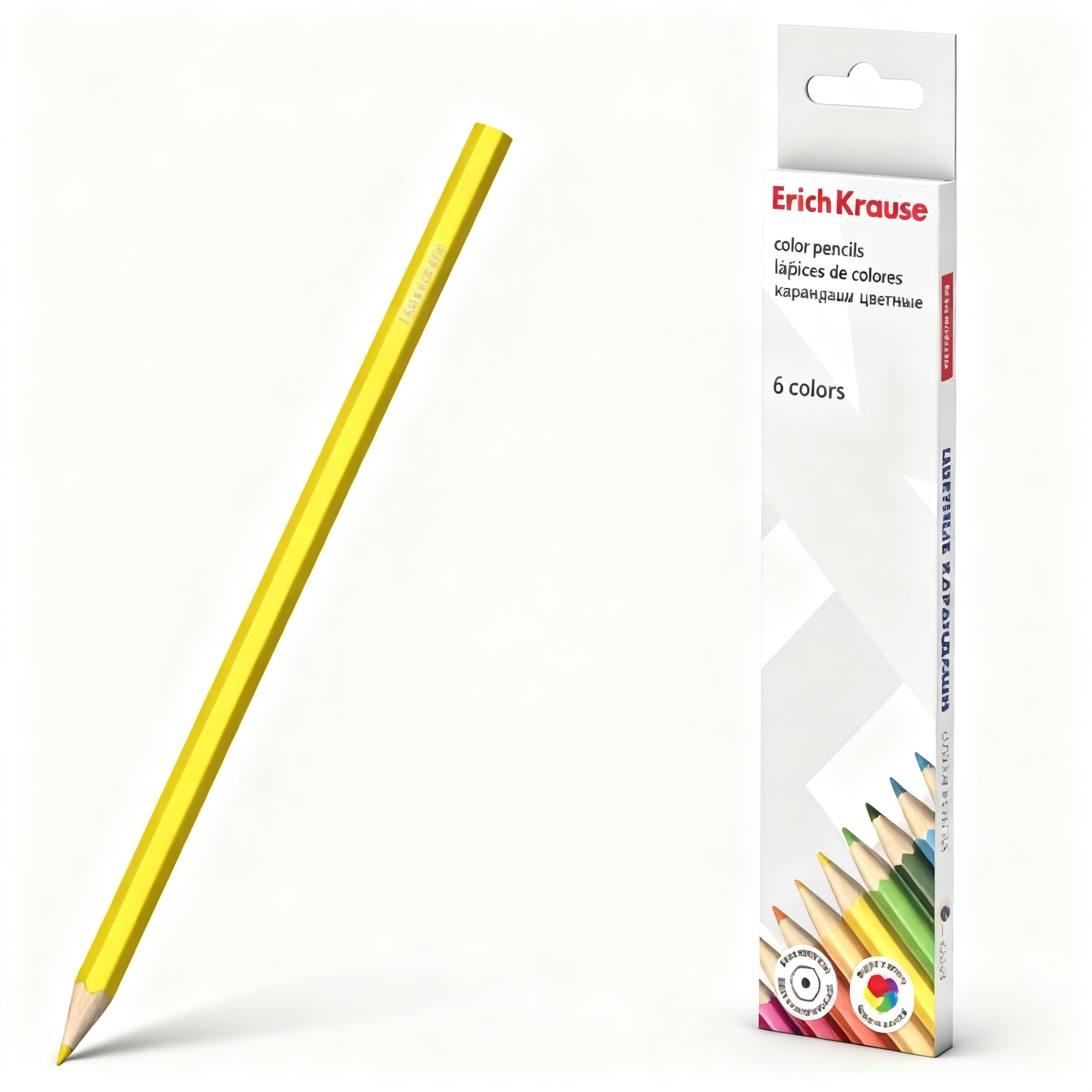 Hexagonal Wood Coloring Pencils - Pack of 6 #32877