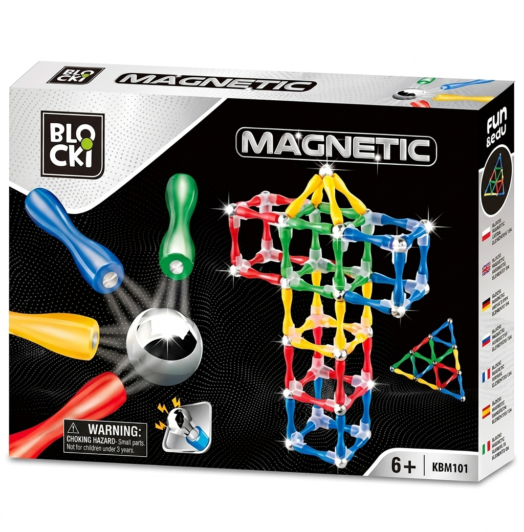 Master Magnetic Construction Building Blocks - 124 Pc #TLH-C2
