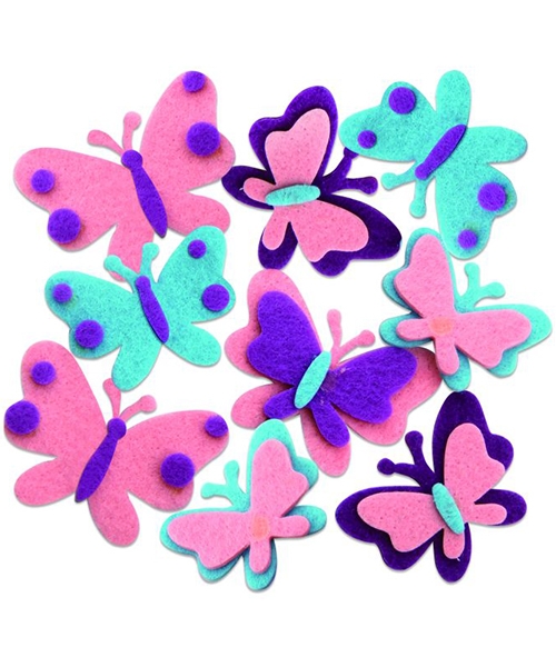 Butterflies Felt Shapes - Pack of 12 #Ca-479