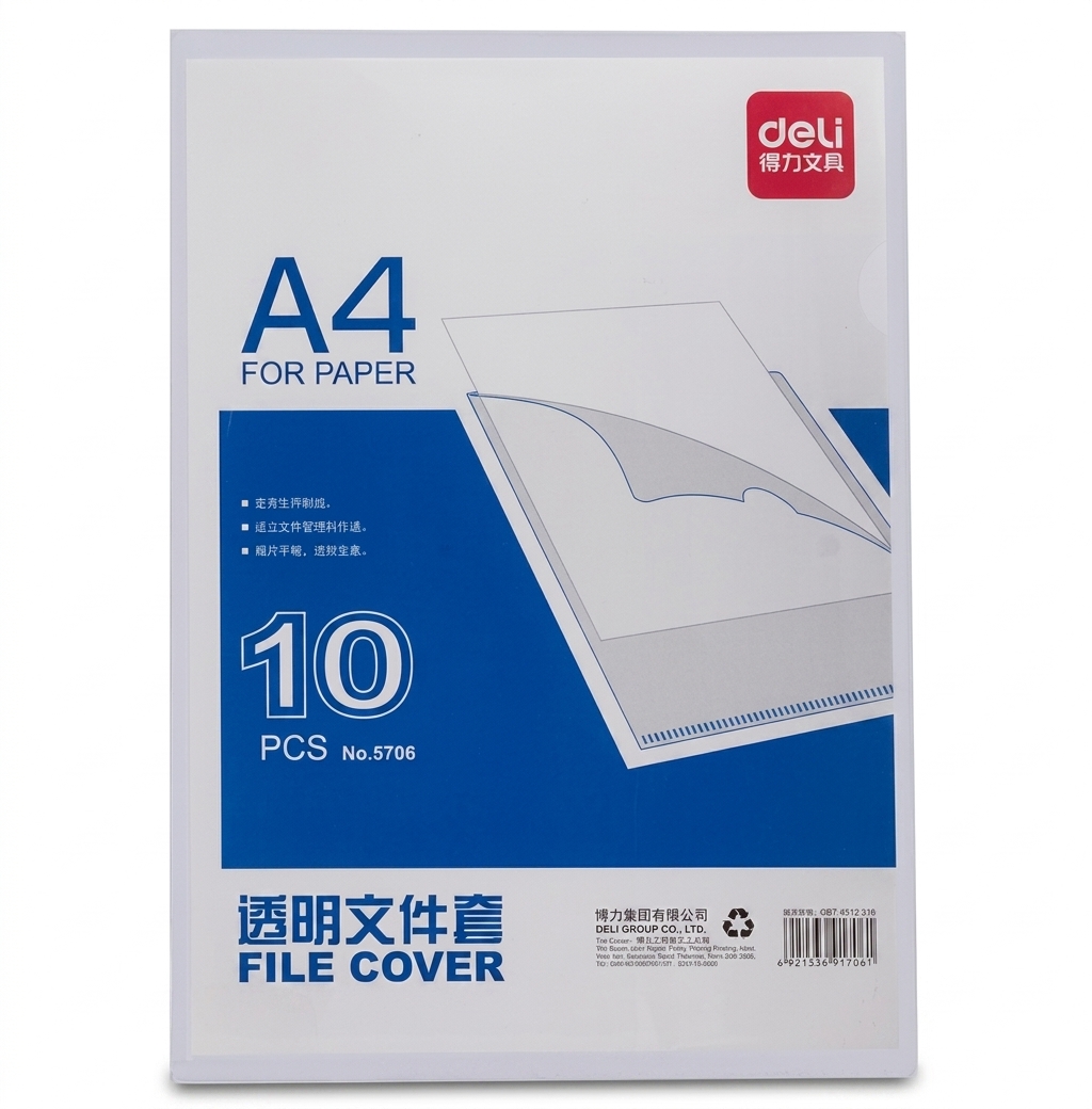 A4 Clear 180 MIC L-Shape File - Pack Of 10 #5706