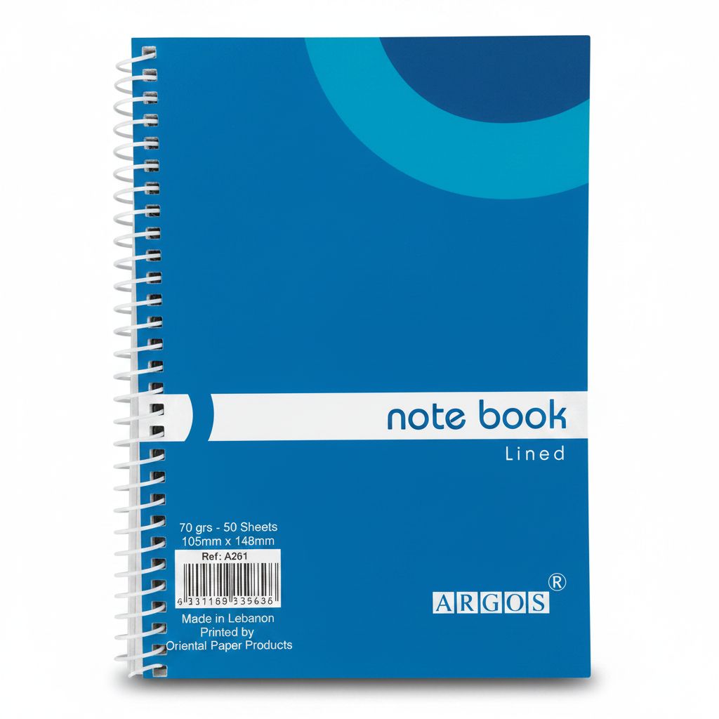 Spiral Lined 50Sh Note Book - 148x105 mm #A261
