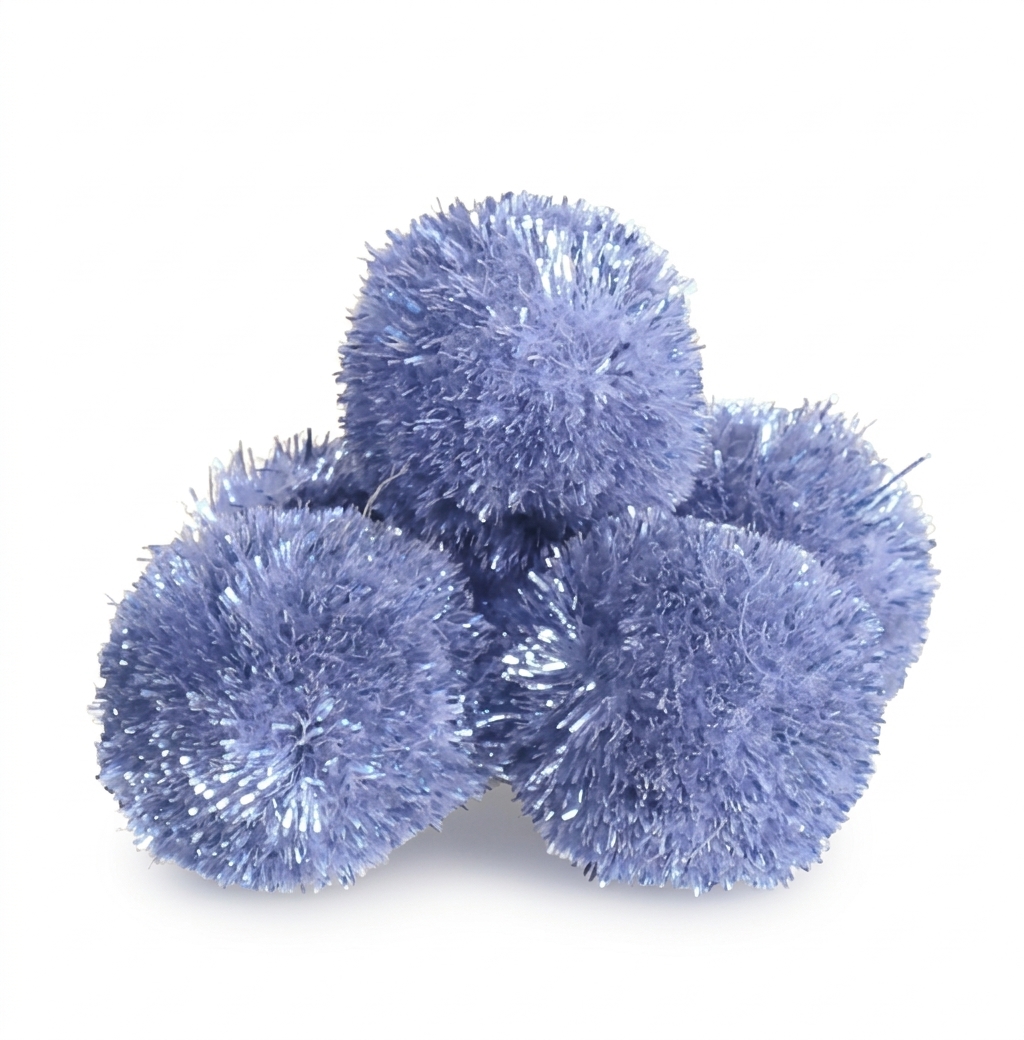 2cm Glitter Pom Poms - Pack of 30 Pieces