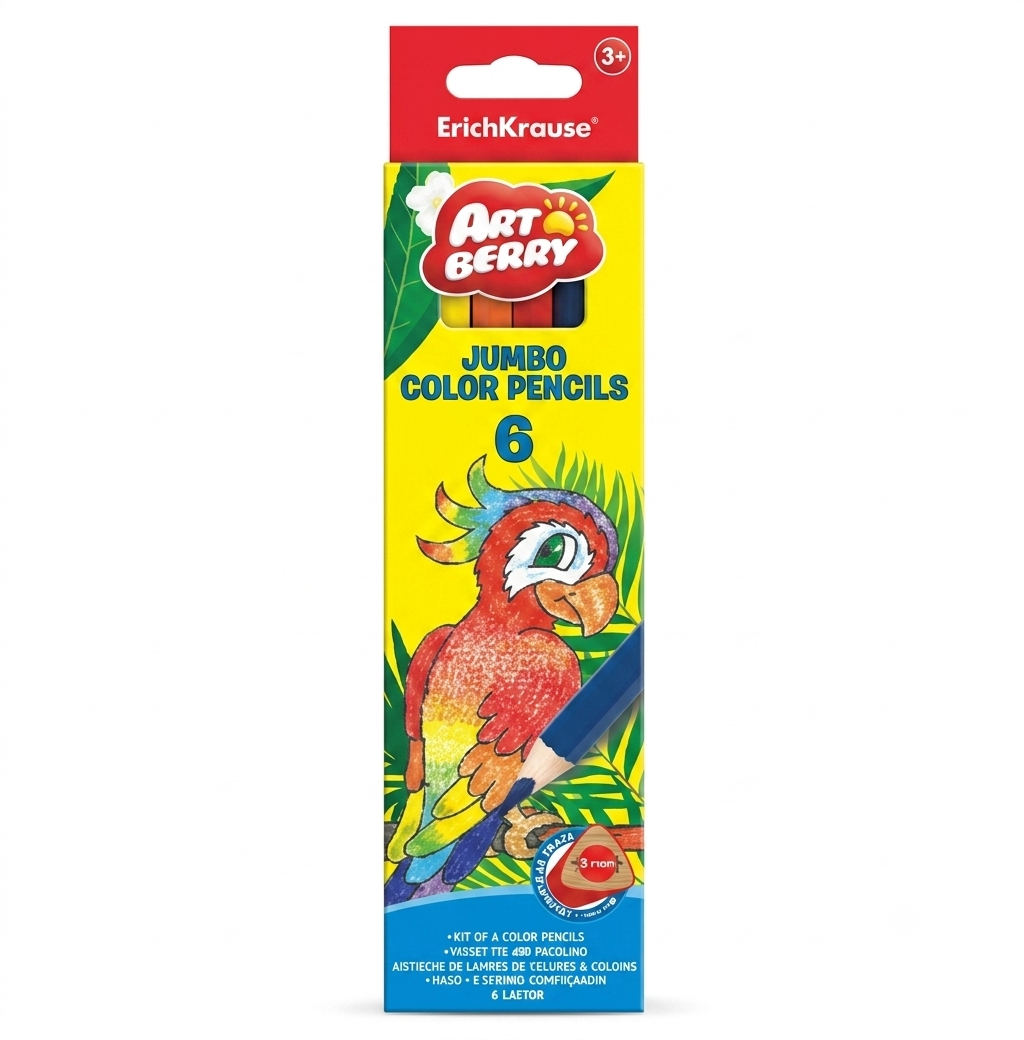 Jumbo Triangular Coloring Pencils - Pack of 6 #32473